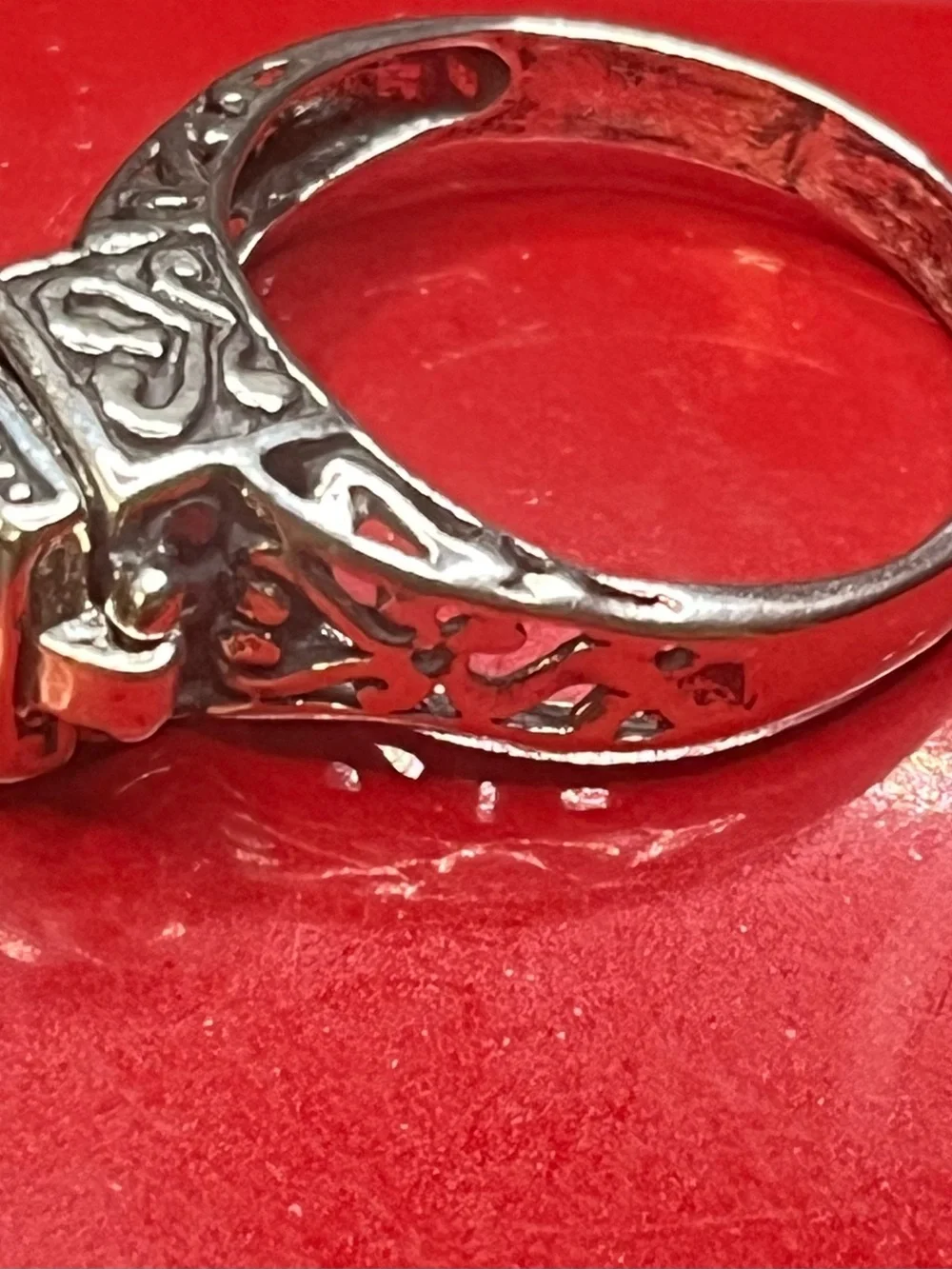Sterling Silver Poison Ring Secret Compartment Hinged Size 8
